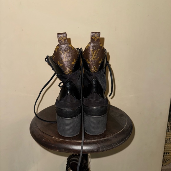 Louis Vuitton Black Monogram Combat Boots - Picture 4 of 4